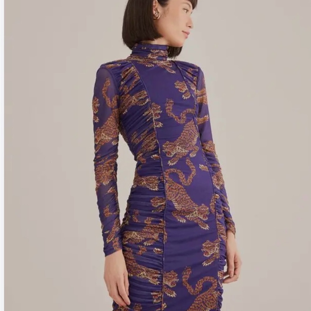 FARM Rio Vibrant Purple Animal Print Dress